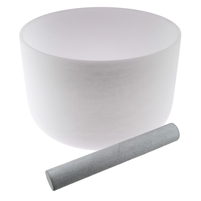 Crystal singing bowl ember, tuned to F 342 Hz